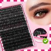 Lash Extension Kit Lash Clusters Kit 320 Pcs 3D Soft Individual Lashes with Lash Bond and Seal Lash Tweezers Eyelash Remover DIY Eyelash Extension(60D+80D,D-10-18mix Kit)