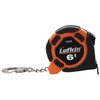 Crescent Lufkin 1/2" x 6' Mini Hi-Viz® Orange Yellow Clad Keychain Tape Measure - Counter Display - CS8506 , Black