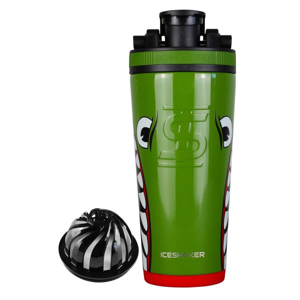 Ice Shaker 26Oz WWII WarHawk Bomber Stainless Steel Protein Shaker, Leak-Proof, Insulated Reusable Gym Water Bottle, As Seen on Shark Tank