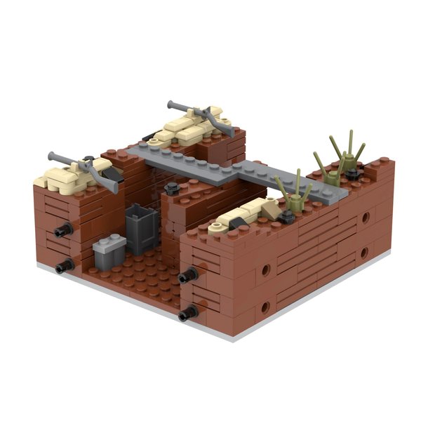 MOOXI WW2 Charge Point Military Building Block Set(221PCS).Suitable for Military Action Mini-Figures Combat Scenarios.
