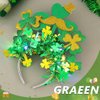 GRAEEN Lgiht Up St Patrick's Day Headband Green Clover Hair Band Irish Shamrock Party Costume Accessories for Women