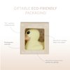 HEVEA Kawan Mini Rubber Duck - 100% Natural Rubber Baby Bath Toy - Eco Friendly, Perfect for Playing, Teething, and Bathing - Mold Free Bath Toys - Eggnog