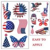 4th of July Decorations Tattoos American Flag Temporary Tattoos Patriotic Body Art Decor Supplies Independence Day Fourth of July Stickers for Kids and Adults