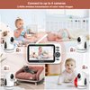 OKAIDI Video Baby Monitor with Camera and Audio, 5" Display Baby Monitor No WiFi, 30H Battery and 1000ft Range Baby Monitor, Remote Pan-Tilt-Zoom Baby Camera, Night Vision, 2-Way Talk, VOX,Temperature