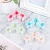 Amariver 4PCS Flower Hair Claw Clips for Women Glitter Claw Clips Middle Flower Hair Clips Non-slip Flower Hair Clip for Thick Thin Hair Strong Hold Hair Claws Hair Accessories for Women Girls