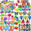114 Pcs Party Favors for Kids 3-5 4-8 8-12, Fidget Toys, Treasure Box Toys for Classroom, Pinata Filler, Goodie Bag Stuffers, Treasure Chest, Prize Box Toys, Classroom Prizes, Carnival Prizes