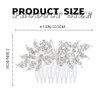 Foyte Crystal Wedding Hair Comb Rhinestone Bride headpiece Silver Butterfly hair piece Leaf Side Hair Combs for Women and Girls