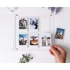 SOKYND The Happy Frame Clear Acrylic Floating 8x8 Frame with Polaroid Instax Collage frame insert, Multi-Functional Free-Standing and Magnetic for Refrigerator