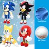 4 Pcs Sonic Plush Toys, Hedgehog 3 Movie Plushies Toys for Kids Christmas Birthdays and Gifts for Fans, The Super Hedgehog Shadow Stuffed Animal.