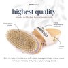 MainBasics Dry Brush | Dry Brushing Body Brush for Lymphatic Drainage, Dry Skin, Cellulite, Blood Circulation with Natural Bristles Exfoliating Body Scrubber for Flawless Skin