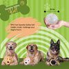 MYBALLDOG Low to MILD Chewers 2 in 1 Dog Puzzle Toys Stuffed Plush Puppy Toys, Crinkle & Squeak Dog Toy Ball for Dog Anxiety Relief, Big Dog Toys 3.5" Ball, Puppy Chew Toys (Labrador)