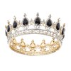 MR Metal Queen Crown for Women, Vintage Crowns and Tiaras Wedding Tiara Crystal Birthday Pageant Prom Headpieces Accessory Black