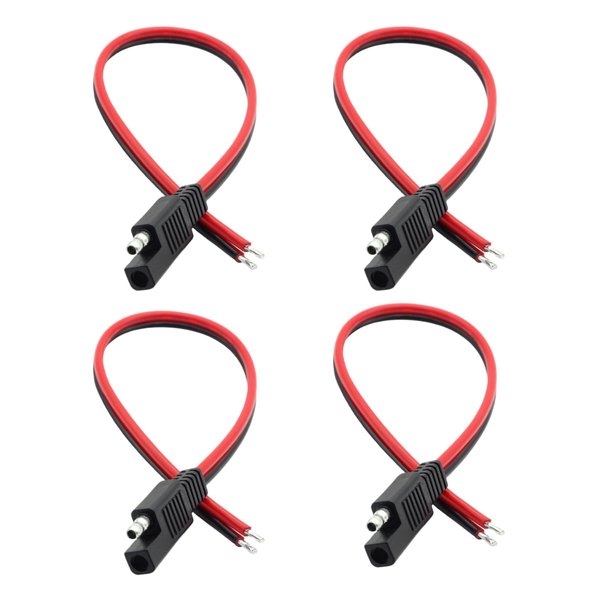 SAE Extension Cable, SAE Connector Quick Disconnect Plug Extension Cable for Automotive, RV, Motorcycle Cars Tractor, Solar Panel Panel SAE Plug (4 PCS 1 Feet)