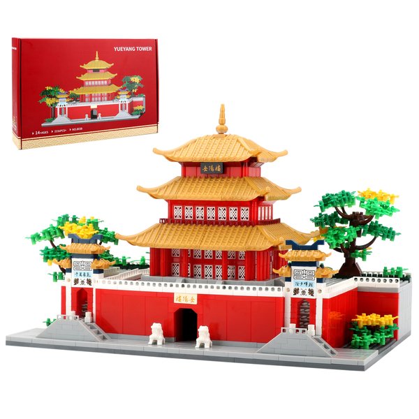 LUKHANG Chinese Famouse Architecture Micro Building Blocks Model Set for Adults - Yueyang Tower 2236 PCS