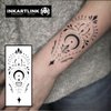 INKARTLINK Temporary Tattoos, Semi Permanent Tattoos Adult Art Designs Waterproof Temporary Tattoos Party Favors Tattoo Stickers Realistic, No Adhesive, Lasts 1-2 Weeks Black (Henna 6)
