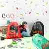 Hungdao 48 Pcs Birthday Party Favors 16 Video Game Party Drawstring Bags Farm Animal Goodie Bag 16 Blocks Wristband Tie Dye Bracelet 16 Construction Mermaid Keychain for Party Supply (Game)