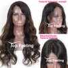 Top Feeling Brazilian Virgin Hair Glueless Lace Front Human Hair Wigs For Black Women Ombre Highlight Lace Front Wigs Body Wave…