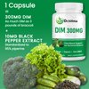DIM Supplement 300mg, Hormone Balance for Women & Men, Estrogen Metabolism & Menopause Support, Antioxidant Support, Diindolylmethane with Black Pepper Extract, Non-GMO Vegan Capsules, 60 Count