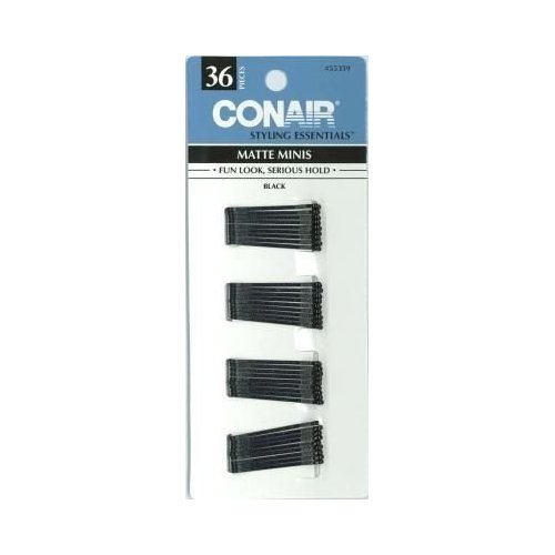 Conair Matte Minis Black Bobby Pins (3-Pack)