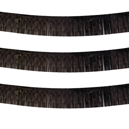 Blukey Black Parade Float Foil Fringe Skirting Decorations- Pack of 3 - Each 10 Feet by 15 Inch, Metallic Tinsel Drapes Garland Party Supplies for Bridal Shower, Bachelorette, Easter Day, Halloween