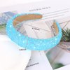 Jaciya Sequin Headbands for Girls Sparkly Wide Headbands for Women Cute Confetti Head Band for Toddler Fashion Blue Hairband for Little Girls Hair Accessories