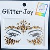 Rhinestone Face Gems Jewels, Festival Face Jewels Tattoo Stickers, Rave Crystals Face Gems Stick on, Body Gem Stones Bindi Temporary Face Tattoos for Festival Rave,4-Pack,Light-Coffee