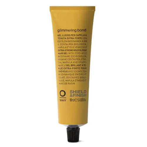 Sleekshop Comb + 0way GLIMMERING BOND, Extra-Strong Hold Glossy Hair Gel, Made in Italy, Biodynamic Ingredients (w Pin Comb) (3.4 oz)