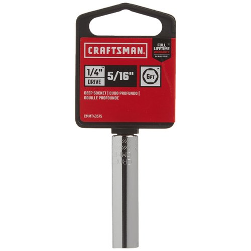 CRAFTSMAN Deep Socket, SAE, 1/4-Inch Drive, 5/16-Inch, 6-Point (CMMT43575)