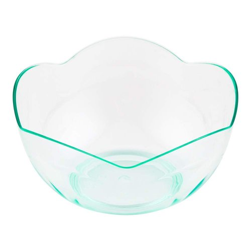 Restaurantware 2 Ounce Disposable Dessert Cups 100 Mini Appetizer Cups - Flower Shape Attractive Seagreen Plastic Mini Ice Cream Bowls Durable For Parties Or Catered Events