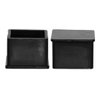 Flyshop 10Pcs Black Non-Slip Silicone Chair Leg Caps Floor Protectors Square Furniture Table Covers, 1-1/2 Inches x 1-1/2 Inches, 38mm x 38mm
