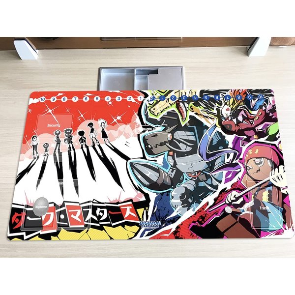 Mlikemat New DTCG Duel Playmat Digimon Dark Masters Trading Card Game TCG CCG Mat Pad + Free Bag (ZD002-505-SM)