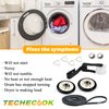 4392065 Dryer Repair Kit with 349241T Drum Roller Kit, 691366 Idler Pulley and 341241 Belt by Techecook - Replacement for Whirlpool & Kenmore Dryers - Replaces 587636 AP3098345 AP6010582 WP691366