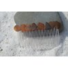 Small Brown Bits of Sea Glass Hair Comb