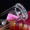 Crystal Hourglass 15/30/60 Minutes Sandglass Timers Kitchen Cooking Sand Clock Timer Home Office Christmas Birthday Present Gift Box Sand Glass (60 Minutes, Pink)