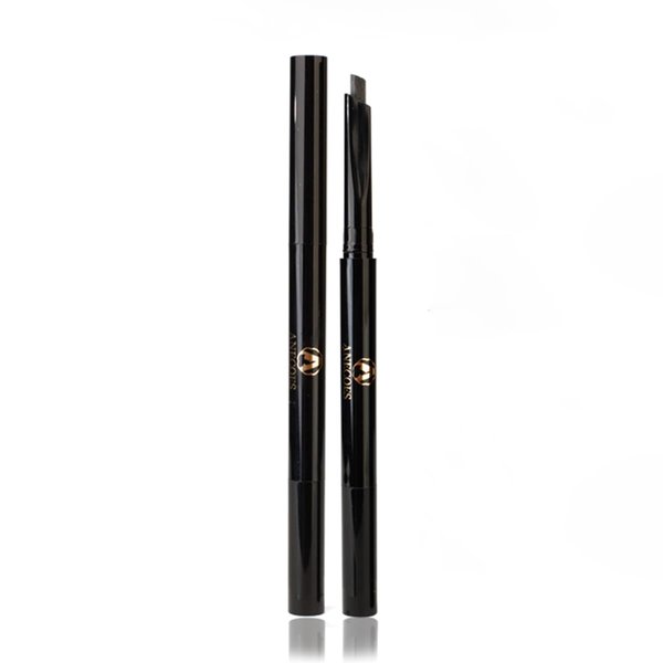 Anecoes Automatic Double Ended Eyebrow Pencil, Waterproof Natural Makeup, Long-lasting Easy Wearing Eyebrow Pen With Eyebrow Brush (black)