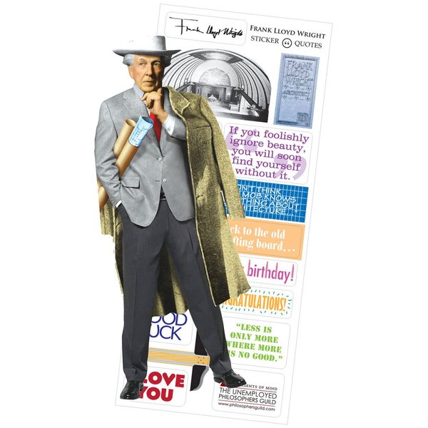 Frank Lloyd Wright Quotable Notable - Greeting Card and Sticker Sheet - Envelope Included