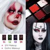 Afflano Red Black Eyeshadow Goth Makeup Palette, Vampire Blood Red Halloween Makeup Palette, Burgundy Dark Smokey Eye Shadow Palette Pigmented, Smoky Eyes Black Red Eyeshadow Costume Clown SFX Makeup