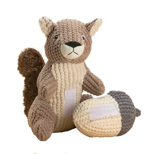 Patchwork Pet Merle The Squirrel Premium Dog Toy Plush Detachable 2 in 1 Small