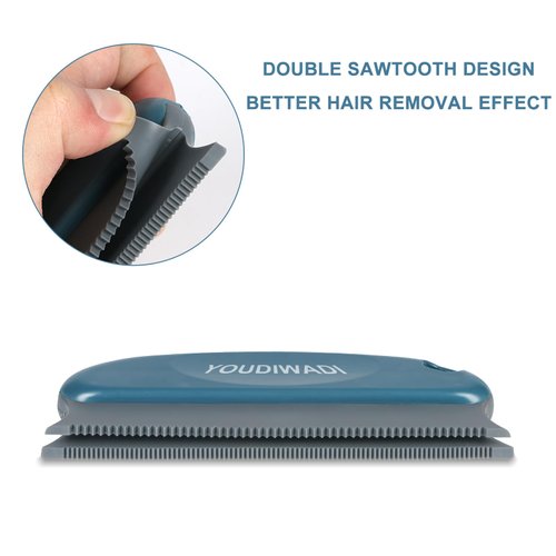 YOUDIWADI Pet Hair Remover-Lint Remover Pet Fur Removal Tool Cat Hair Remover for Couch, Pet Towers & Rugs-Dog Hair Remover for Carpet, Car Mat-Collect Every Hair (Double Brush)