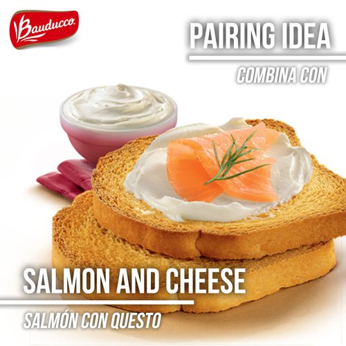 Bauducco Toast Baked with Whole Wheat - Delicious, Light & Crispy Toasted Bread - Ready-to-Eat Breakfast Toast & Sandwich Bread - No Artificial Flavors - 5.0 oz (Pack of 01)