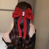 SINIDE Velvet Hair Bow Tail Satin Bow Long Tail Headpieces Winter Hair Barrette Headwear Hair Accessories for Women and Girls Gifts, Elegant Hair Decor for Wedding Prom Dating