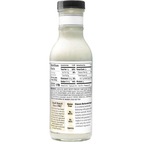 BRIANNAS Classic Buttermilk Ranch Dressing, 12 oz