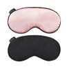 LILYSILK 100% Silk Sleep Mask-Blindfold with Elastic Strap 2 Pack with Ear Plugs, Soft and Comfortable Night Eye Mask for Men Women, Eye Blinder for Travel/Sleeping/Shift Work, Black+ Pink