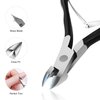 FERYES Cuticle Clipper Professional Manicure and Pedicure Cuticle Remover Tools, Medical Grade Stainless Steel Cutical Cutter, 8mm Jaw- 1 Piece (Black)