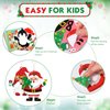 Pasimy 36 Pcs Christmas Craft Kits for Kids Make Your Own Xmas Ornament Kit with Craft Stickers DIY Gingerbread House Reindeer Santa Snowman Elf Art Craft Projects for Holiday Home Classr Party Favor