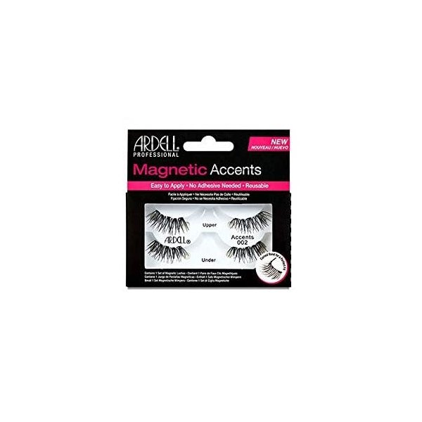 Ardell Magnetic Lashes Accents 002 2 pair, Black, 1 Count)