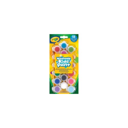 Crayola 18 Washable Paint Pots for Arts and Crafts, Paints and Accessories for Ages 3 and Up