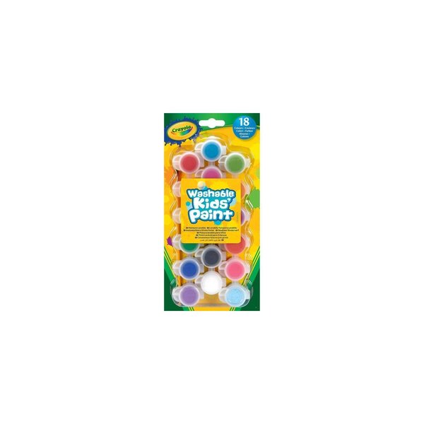 Crayola 18 Washable Paint Pots for Arts and Crafts, Paints and Accessories for Ages 3 and Up