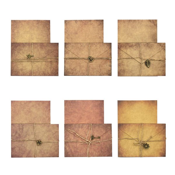 Vintage Stationary Paper And Envelopes, Stationary Set Writing Stationery Paper Letter Set Vintage Paper and Envelopes - 24 Sheets of Vintage Letter Papers, 12 Envelopes(60)
