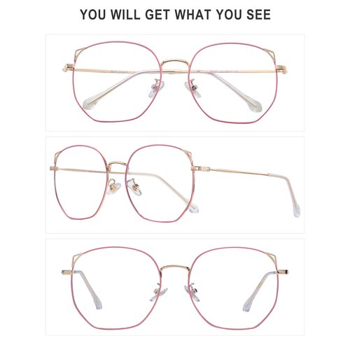 DUCO Blue Light Glasses for Women Men Computer Blue Ray Blocking Glasses Cute Retro Round Eyeglasses Frame 8217